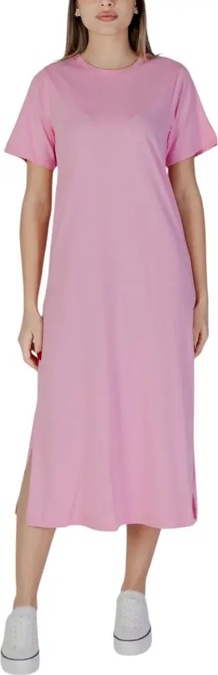 Multicolor Cotton Midi Dress