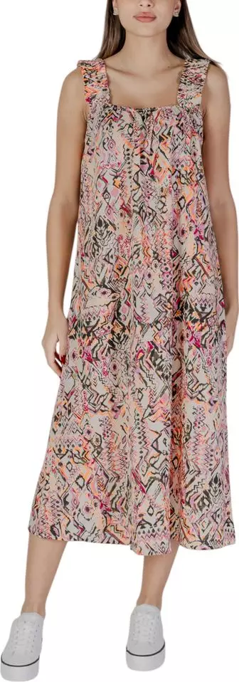 Multicolor Cotton Long Dress