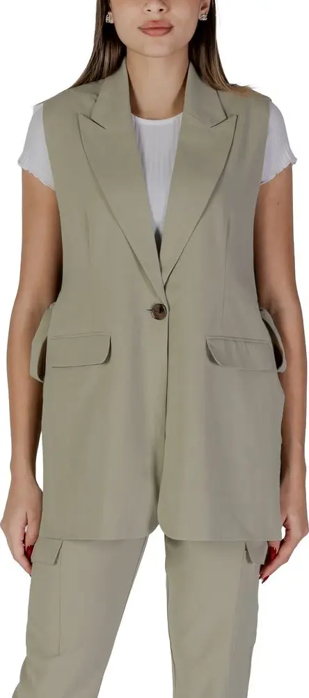 Green Polyester Waistcoat