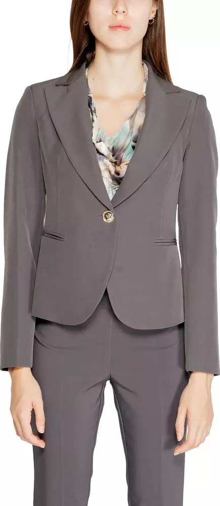 Gray Polyester Blazer