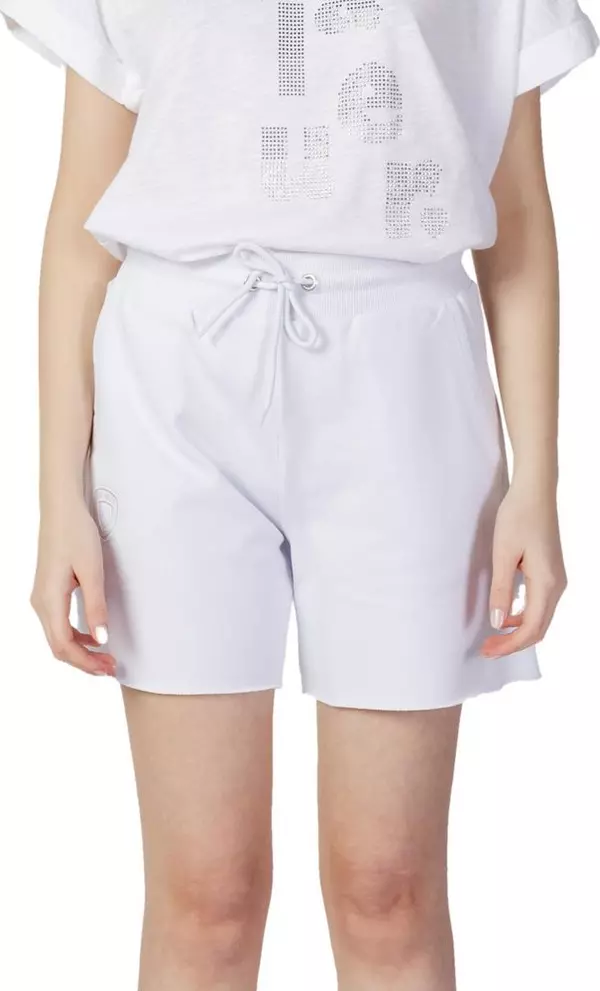 White Cotton Shorts