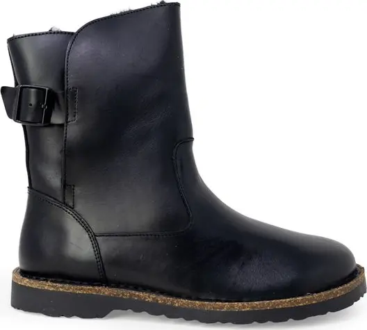 Black Leather Ankle Boots
