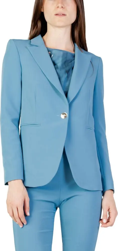 Turquoise Polyester Blazer