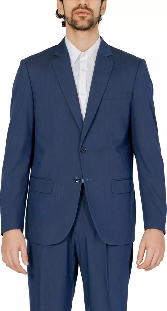Blue Polyester Blazer