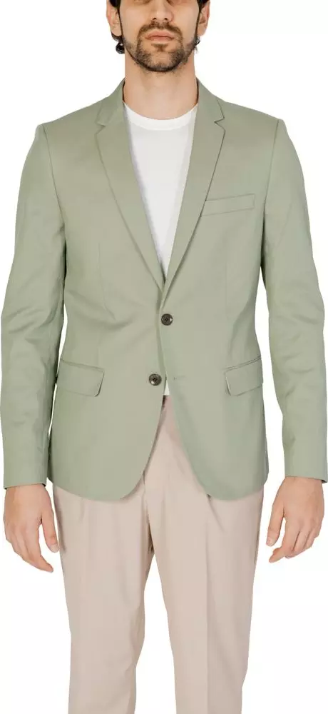 Green Cotton Blazer