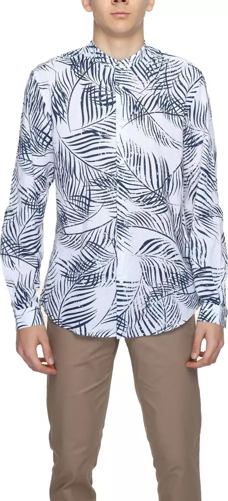 Blue Cotton Pattern Shirt