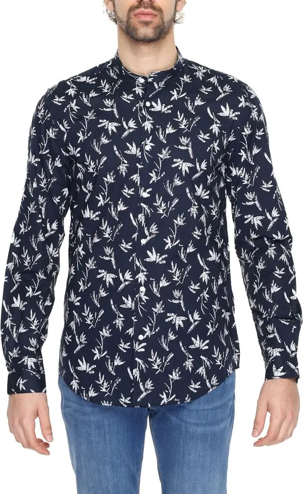 Blue Cotton Pattern Shirt