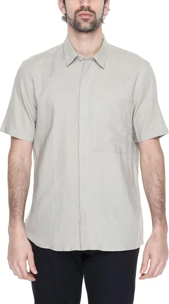 Beige Linen Shortsleeve Shirt