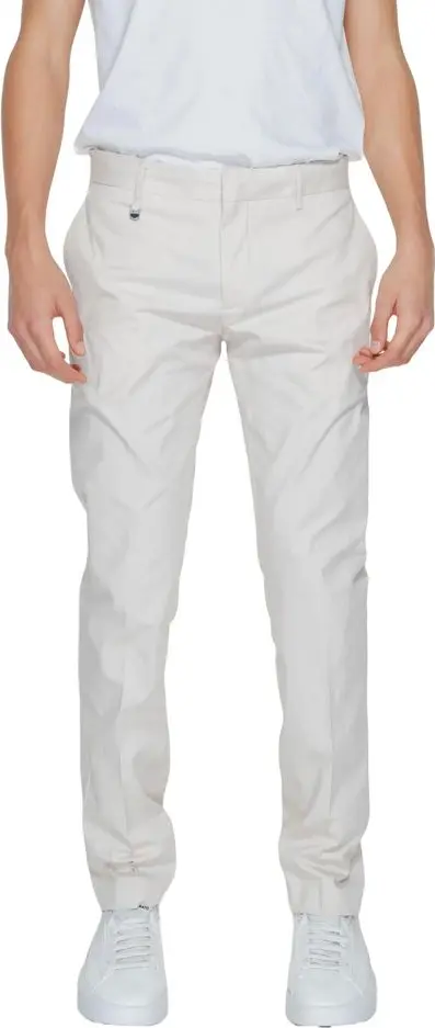 Beige Cotton Dress Pants