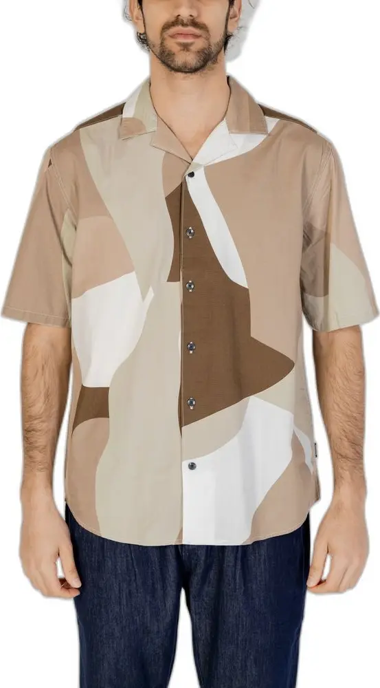 Brown Cotton Shortsleeve Shirt