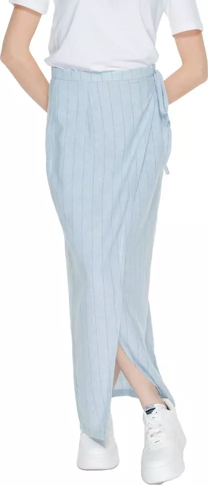 Blue Linen Long Skirt