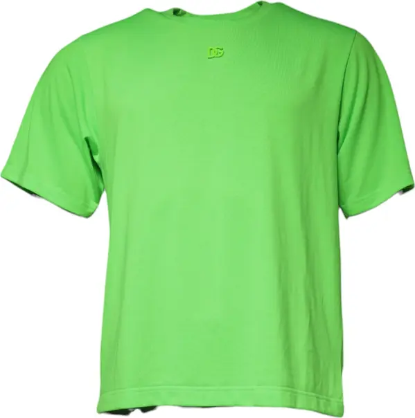 Green Logo Round Neck Short Sleeves T-shirt