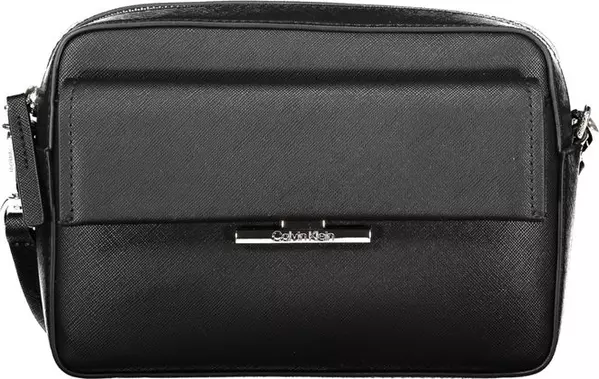 Black Polyurethane Women's Shoulder Bag