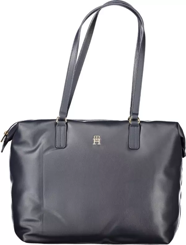Blue Polyester Women Shoulder Bag