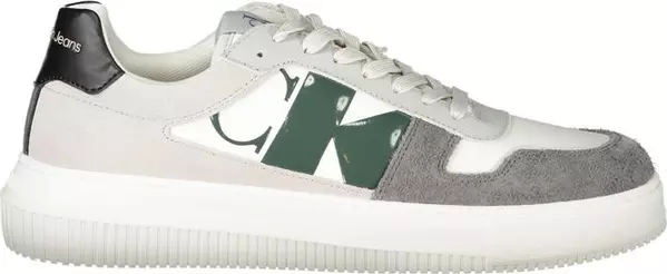 White Polyethylene Men Sneaker