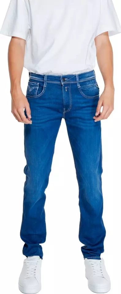 Blue Cotton Relaxed Fit Jeans