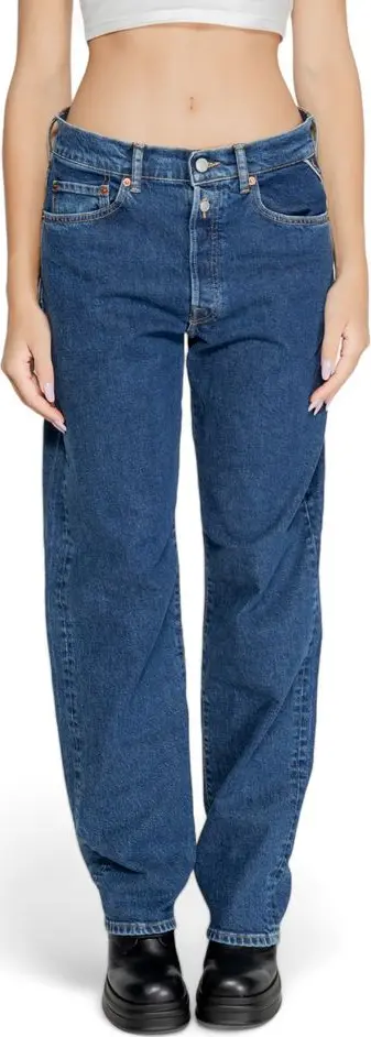 Blue Cotton Mom Jeans