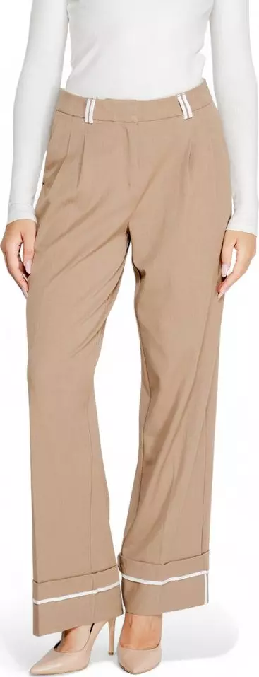 Brown Recycled Polyester Casual Pants