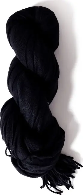 Black Polyester Scarf