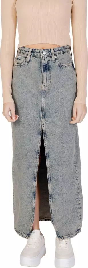 Blue Cotton Long Skirt