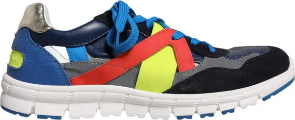 Multicolor Leather Suede Low Top Sneakers Shoes