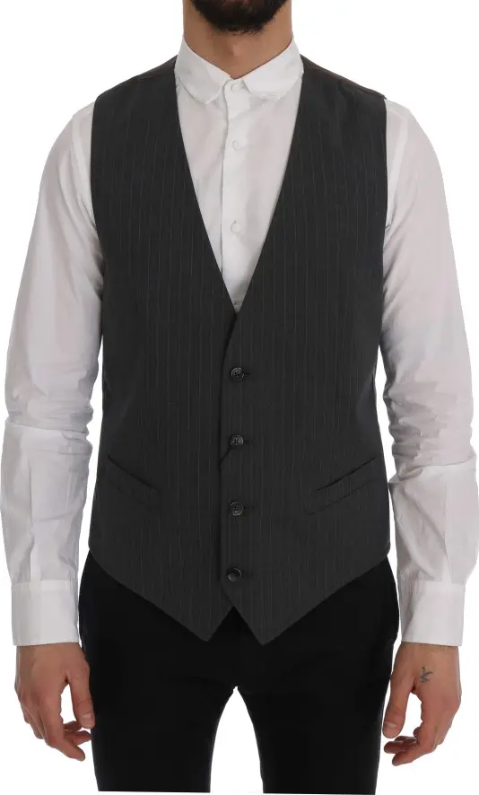 Gray STAFF Cotton Striped Vest