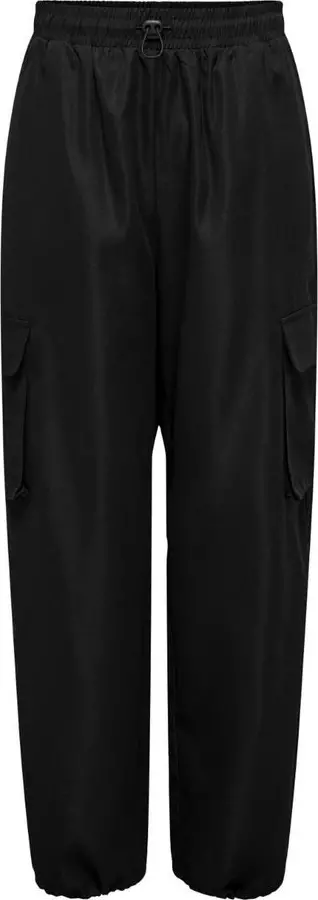 Black Cotton Cargo Pants