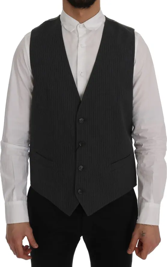 Gray STAFF Cotton Striped Vest