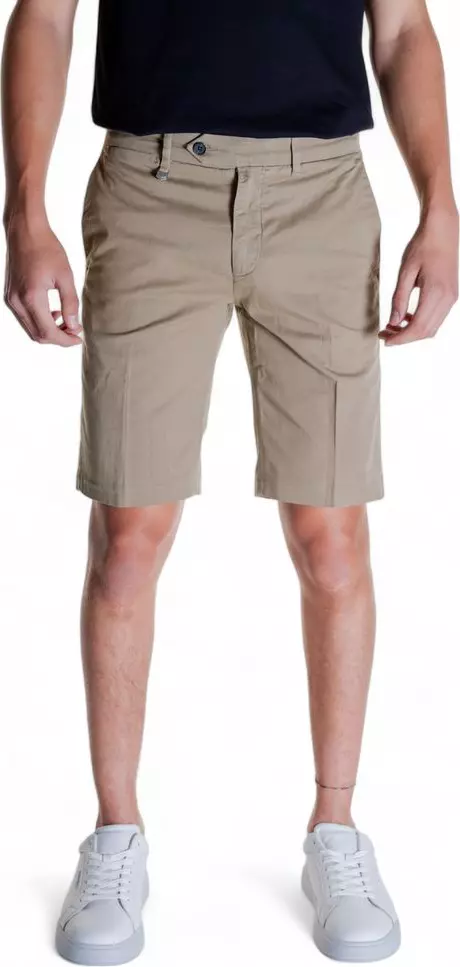 Beige Cotton Bermuda Shorts