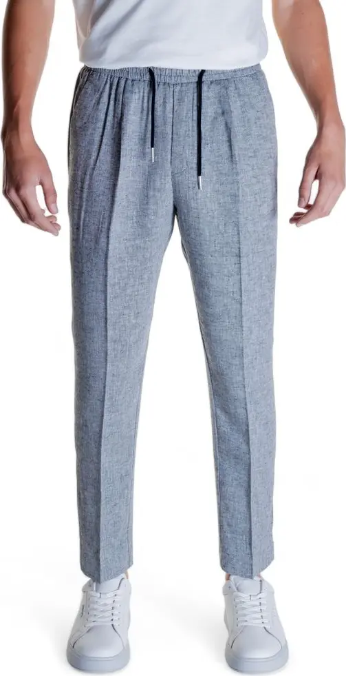 Black Linen Casual Pants
