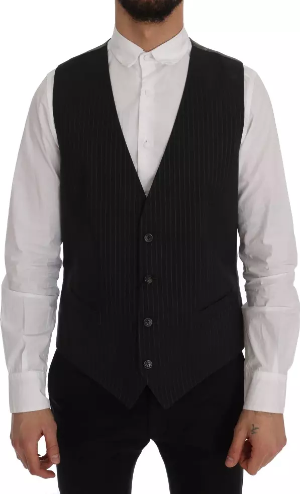 Gray STAFF Cotton Striped Vest