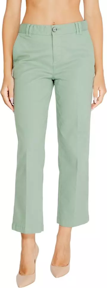 Turquoise Cotton Chino Pants