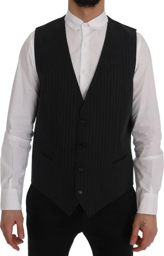 Gray STAFF Cotton Striped Vest