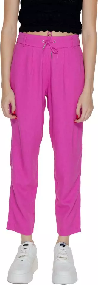 Multicolor Linen Casual Pants