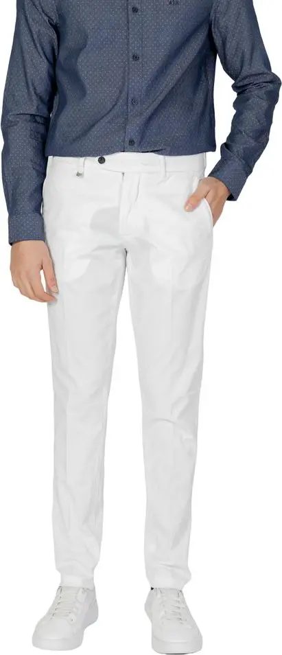 Beige Cotton Skinny Pants