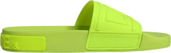 Green Rubber Slides Sandals Beachwear Shoes