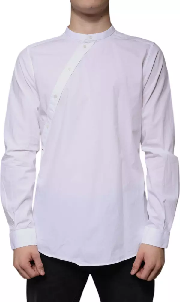 White Cotton Slim Fit MARTINI Dress Shirt