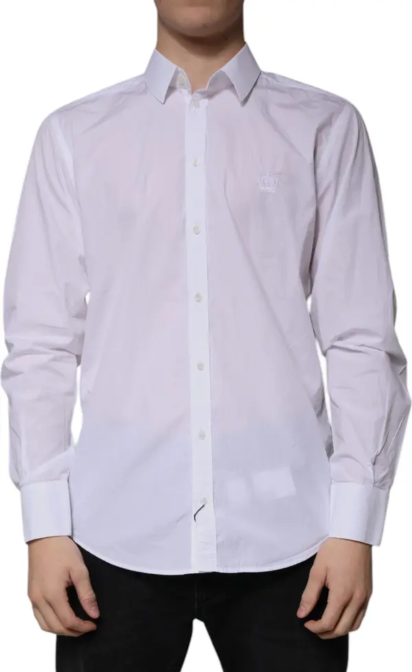 White Cotton Slim Fit MARTINI Men Dress Shirt
