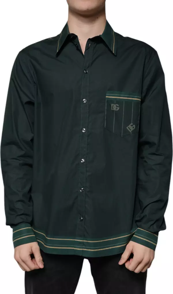 Green Logo Long Sleeve MARTINI Casual Shirt