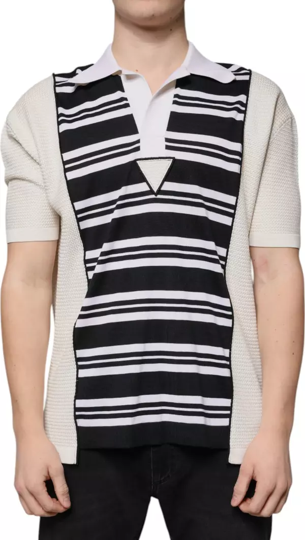 Multicolor Stripe Collared Polo T-shirt
