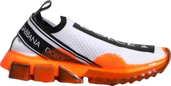 White Orange Slip On Sorrento Sneakers Shoes