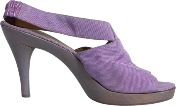 Purple Platform Slingback Heels Sandals Shoes