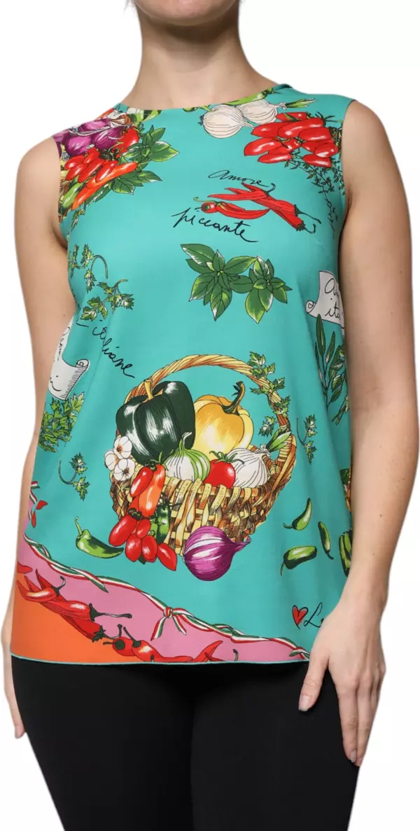 Multicolor Vegetables Sleeveless Tank Top