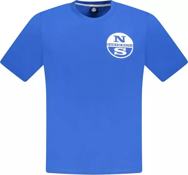 Blue Cotton Men's T-Shirt