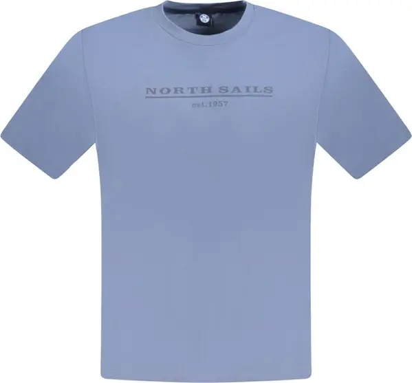 Blue Cotton Men T-Shirt