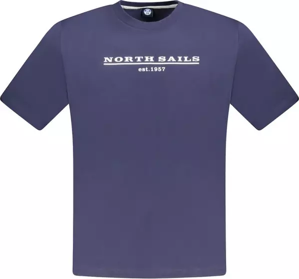 Blue Cotton Men T-Shirt