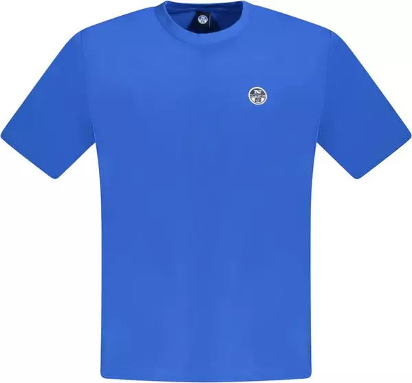 Blue Cotton Men's T-Shirt