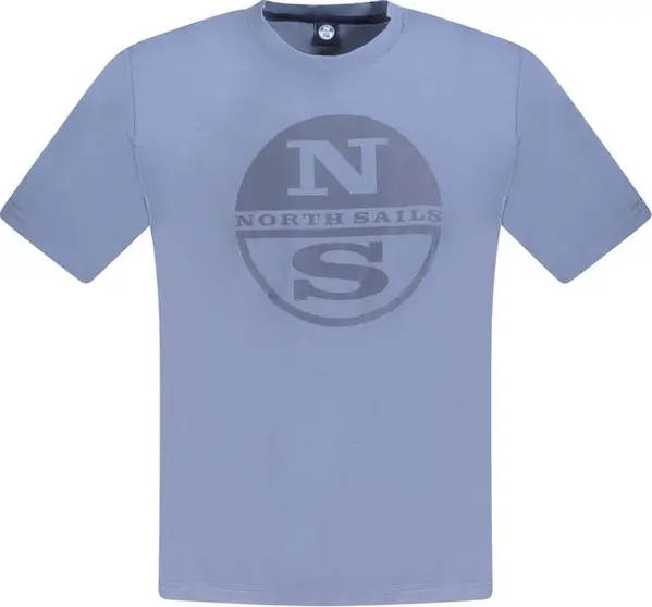 Blue Cotton Men T-Shirt
