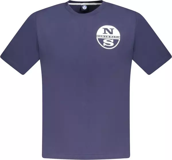 Blue Cotton Men's T-Shirt