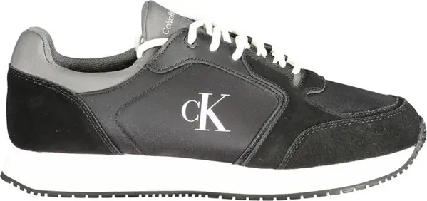 Black Polyurethane Men Sneaker